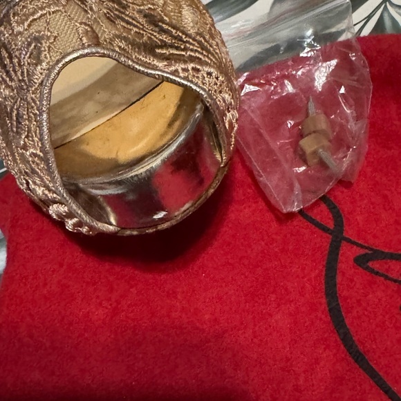 Christian Louboutin Women's Metallic Gold Lace Heels - Picture 7 of 9